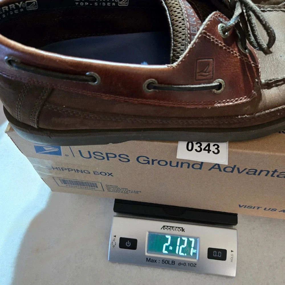 Sperry Top-Sider Mens Billfish Boat Shoes Brown Leather Loafers 0777503 Size 11M
